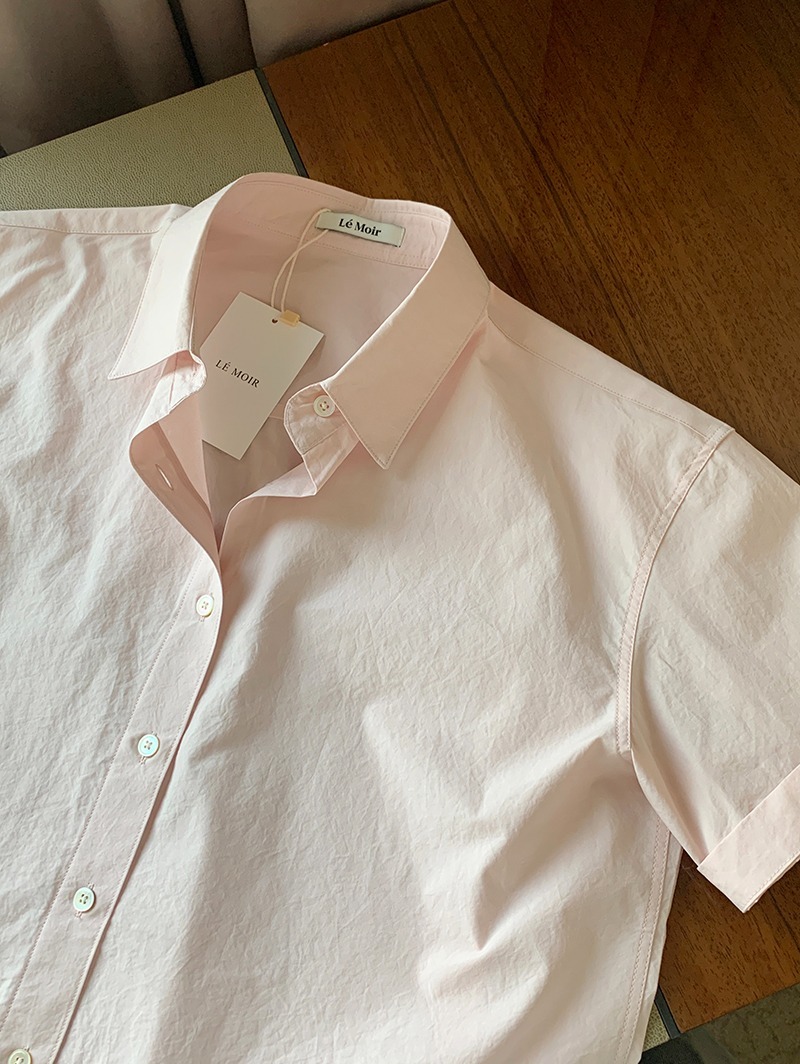 [lé moir] Easy Half Shirt (baby pink) *3차 프리오더.2주 소요*