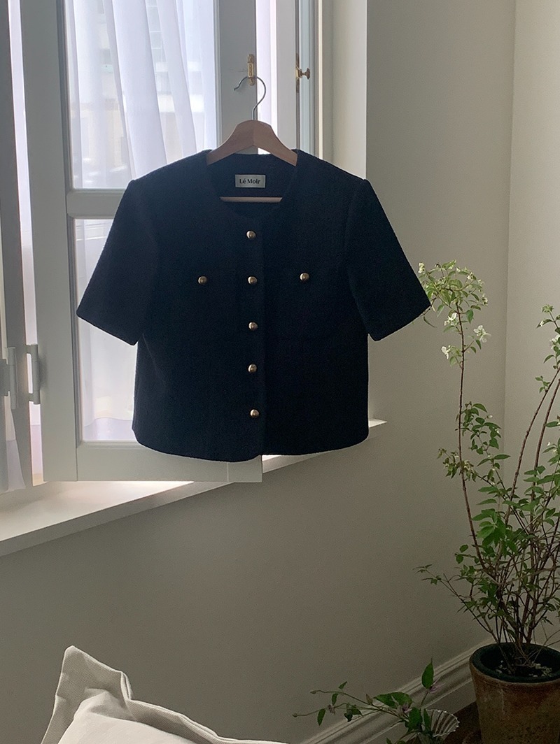 [lé moir] Linen Tweed Jacket (2 color)