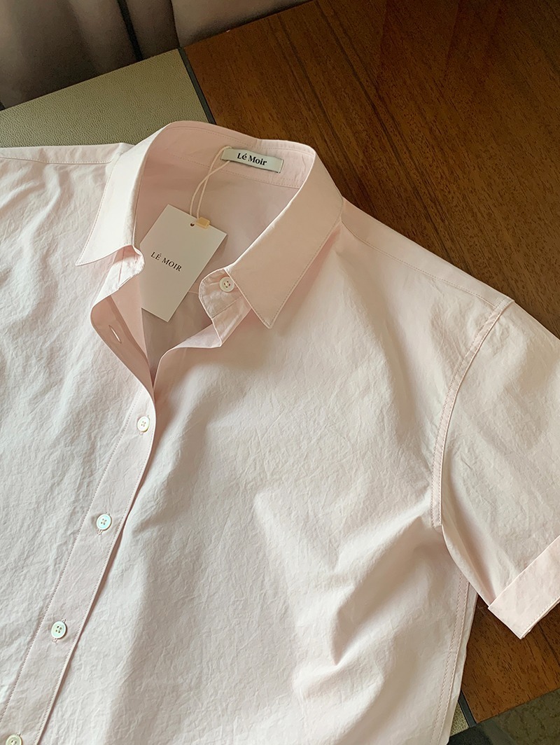 [lé moir] Easy Half Shirt (baby pink) *4차 입고.당일출고*